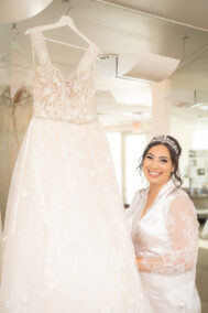 bride with wedding dress