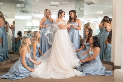 bride and bridesmaids