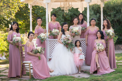 bride and bridesmaids