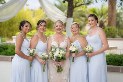 bride and bridesmaids