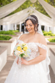 bride with bouquet