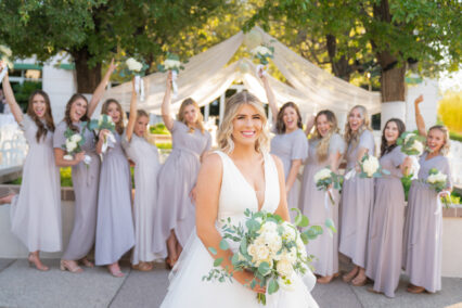 bride and bridesmaids