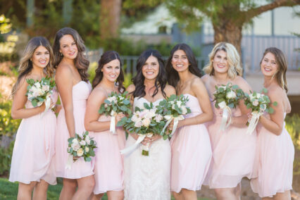 bride and bridesmaids