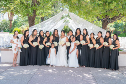 bride and bridesmaids