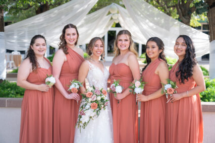 bride and bridesmaids