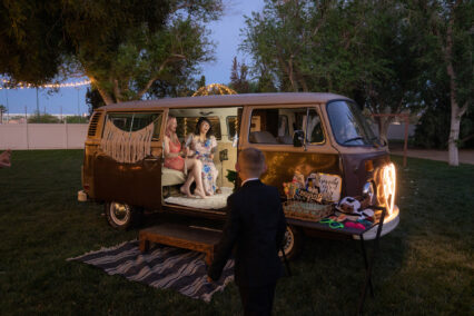 van at a wedding