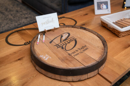 wine barrel table