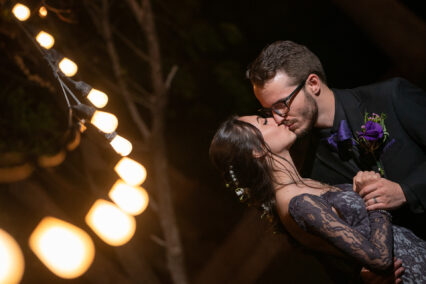 groom kissing bride