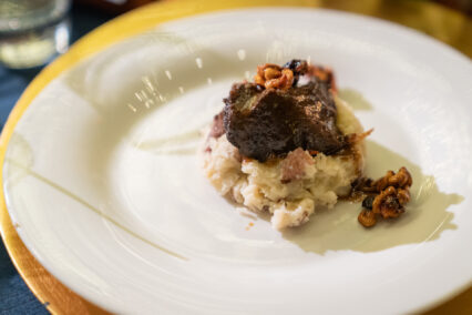 short ribs on potatoes