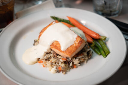 salmon over rice